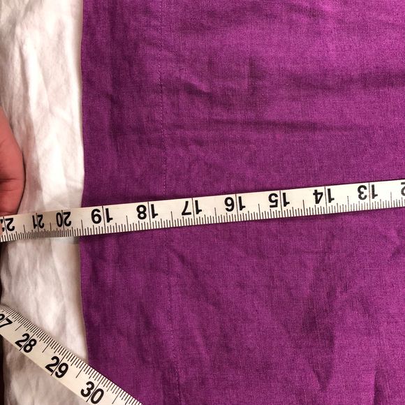 EILEEN FISHER Beaded Purple Linen Top M - Picture 10 of 10